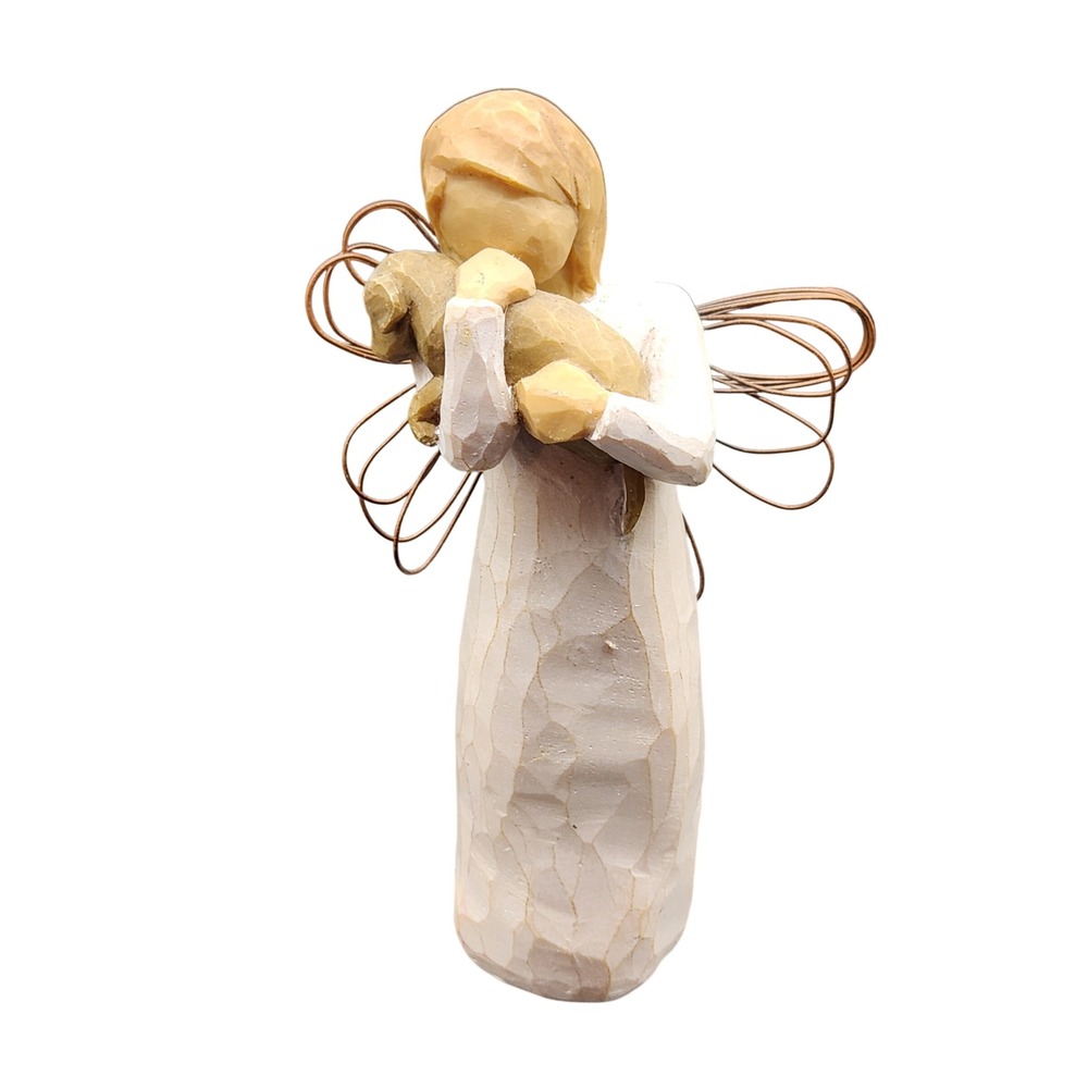 Willow Tree Angel of Friendship Figurine Susan Lordi Demdaco Dog Lover Gift 5in